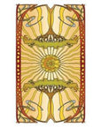 Minibaraja de cartas de tarot dorado Art Nouveau