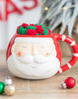 Taza papa noel con calcetines