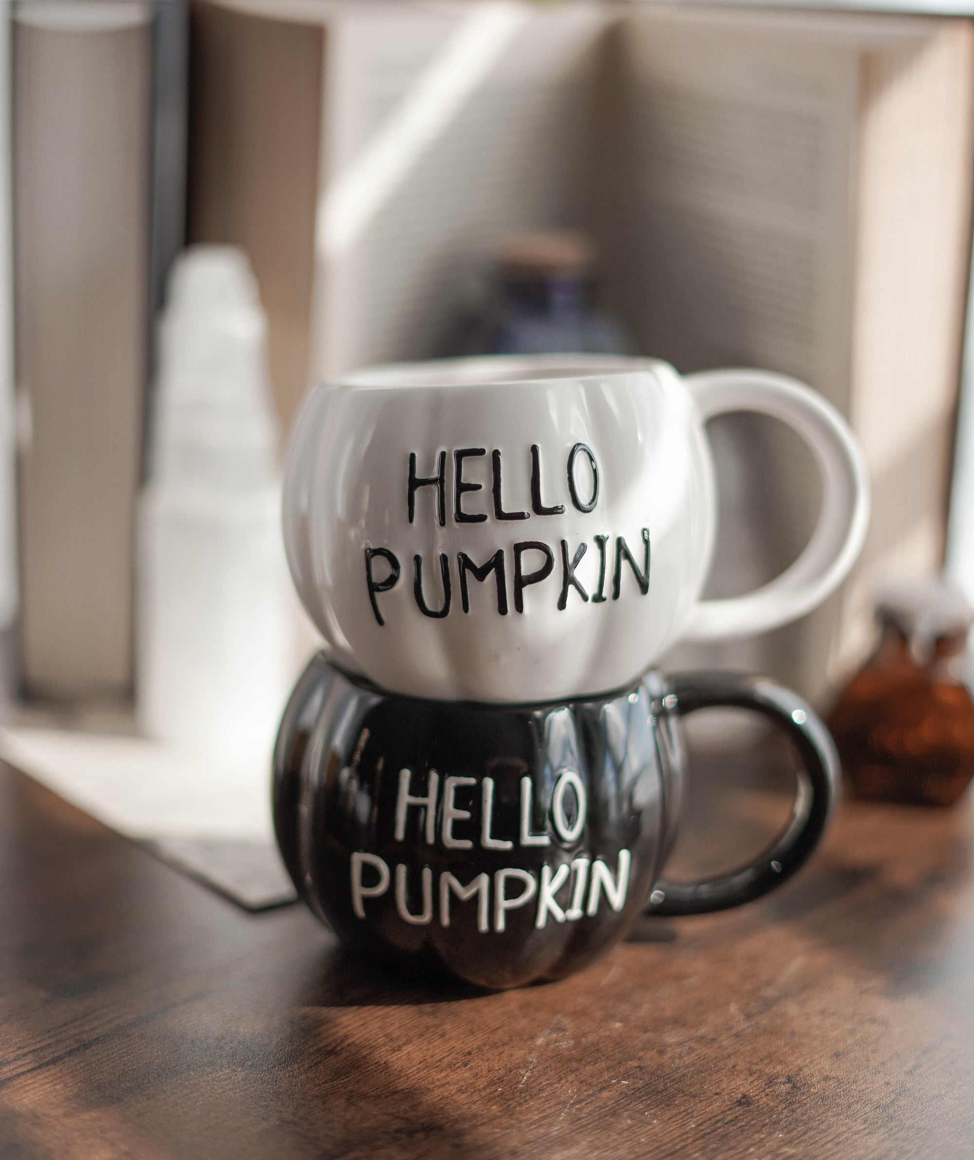 Taza en forma de calabaza &quot;Hello Pumpkin&quot;