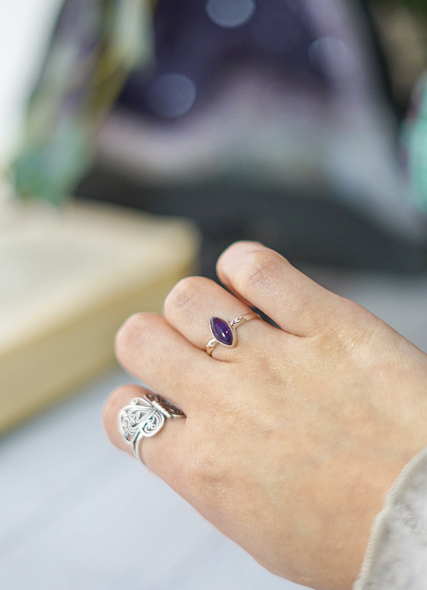 Anillos de amatista en plata