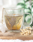 Set de taza e infusor con cuarzo cristal - polilla lunar