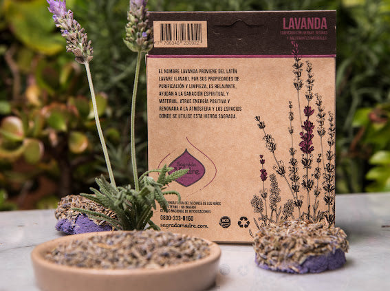 Pastilla de Defumación Activada con lavanda - GreenWitchArt