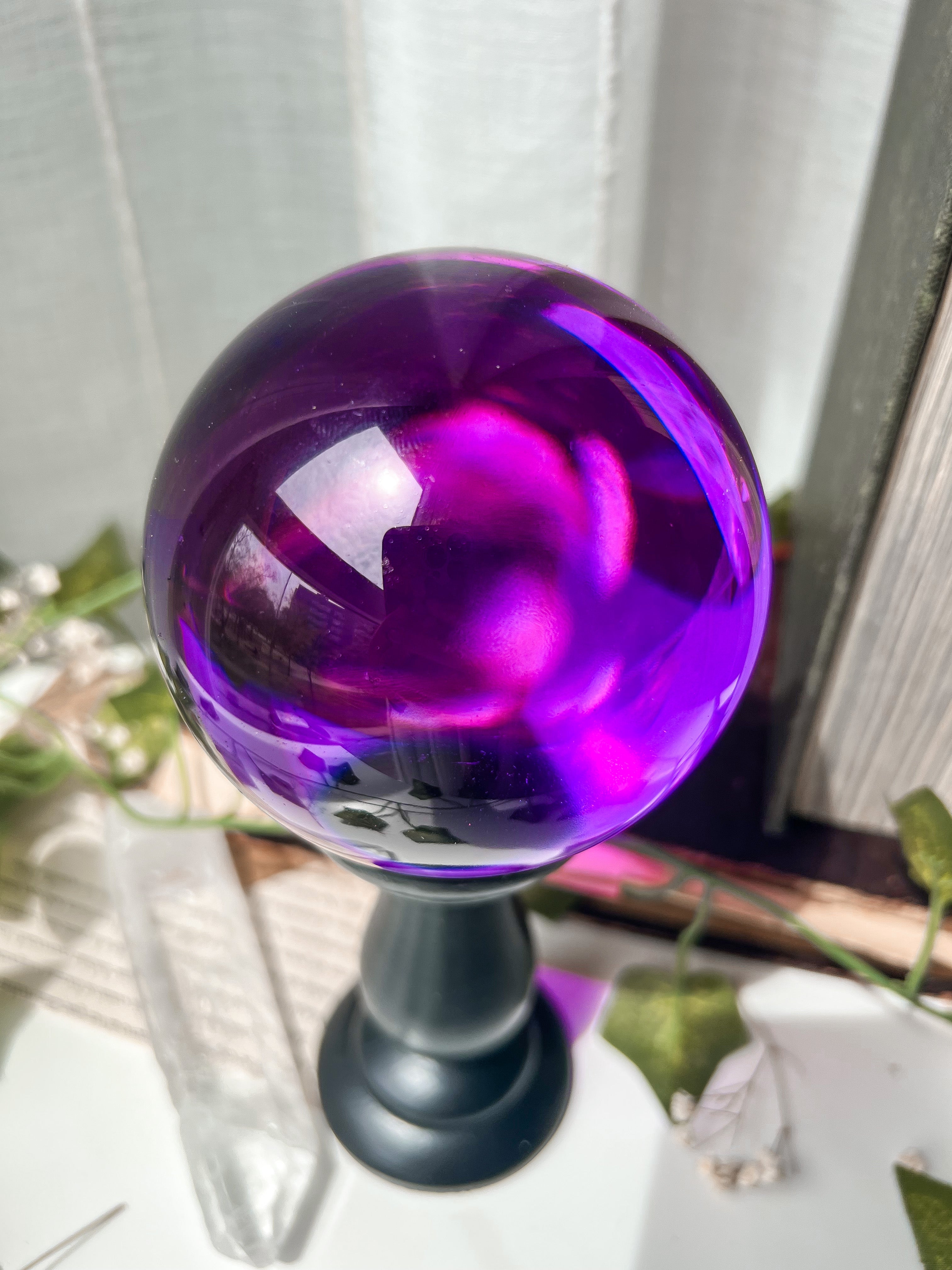 Bola de cristal púrpura - GreenWitchArt