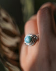 Anillo de plata Larimar - GreenWitchArt