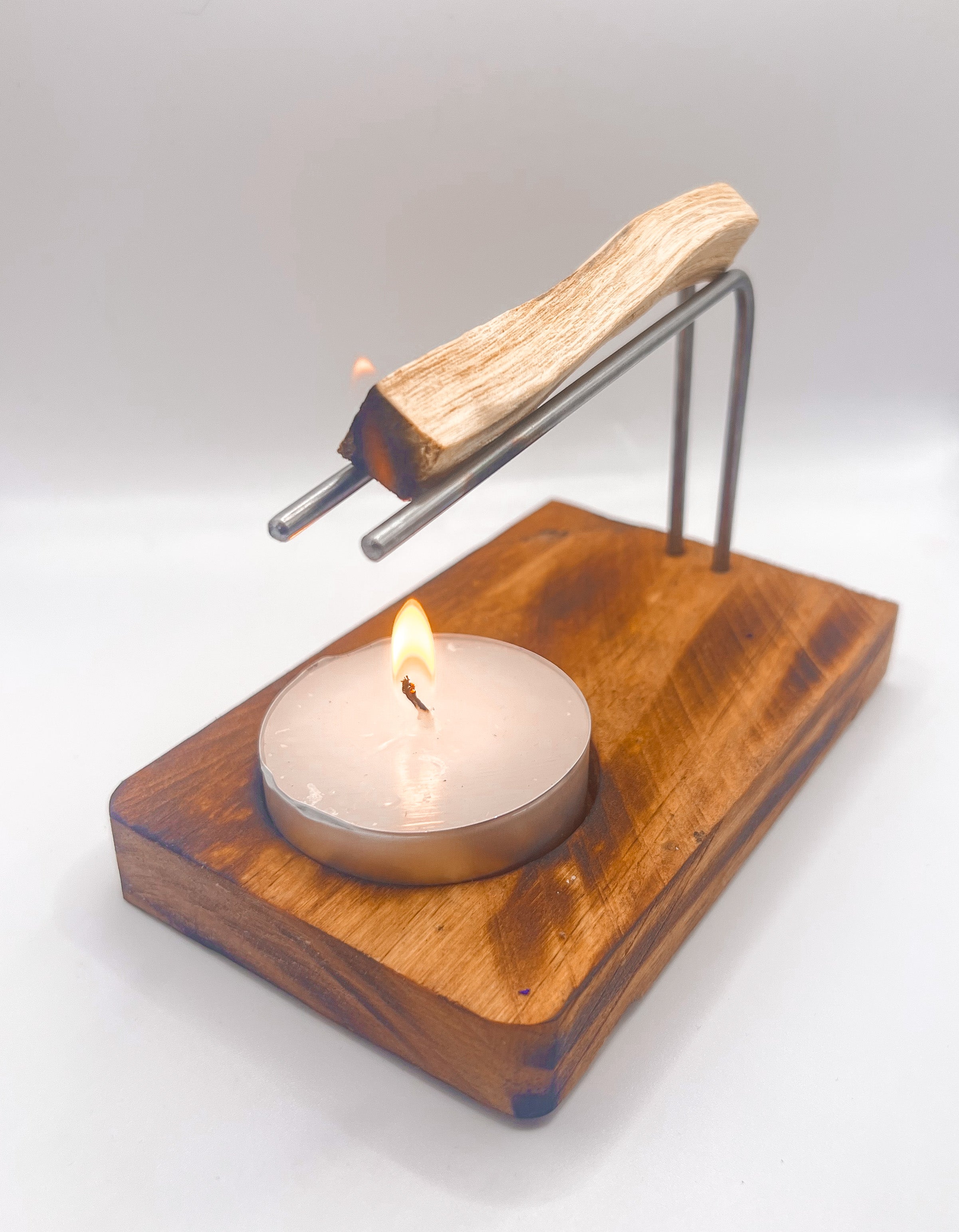 Oavand Soporte de cerámica hecho a mano de Palo Santo, quemador de incienso  de cerámica para madera de Palo Santo, soporte de incienso para palos de